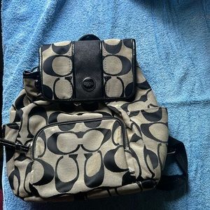 Coach drawstring bag